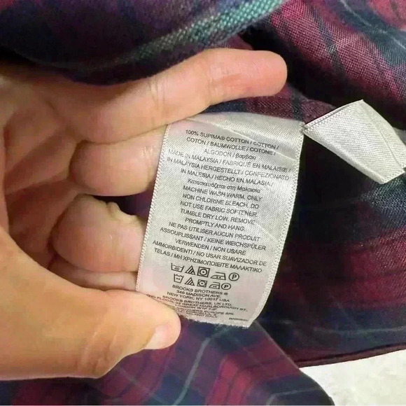 Brooks Brothers Shirt Supima Cotton Mens XXL Original Polo Plaid Multicolor - Picture 4 of 9